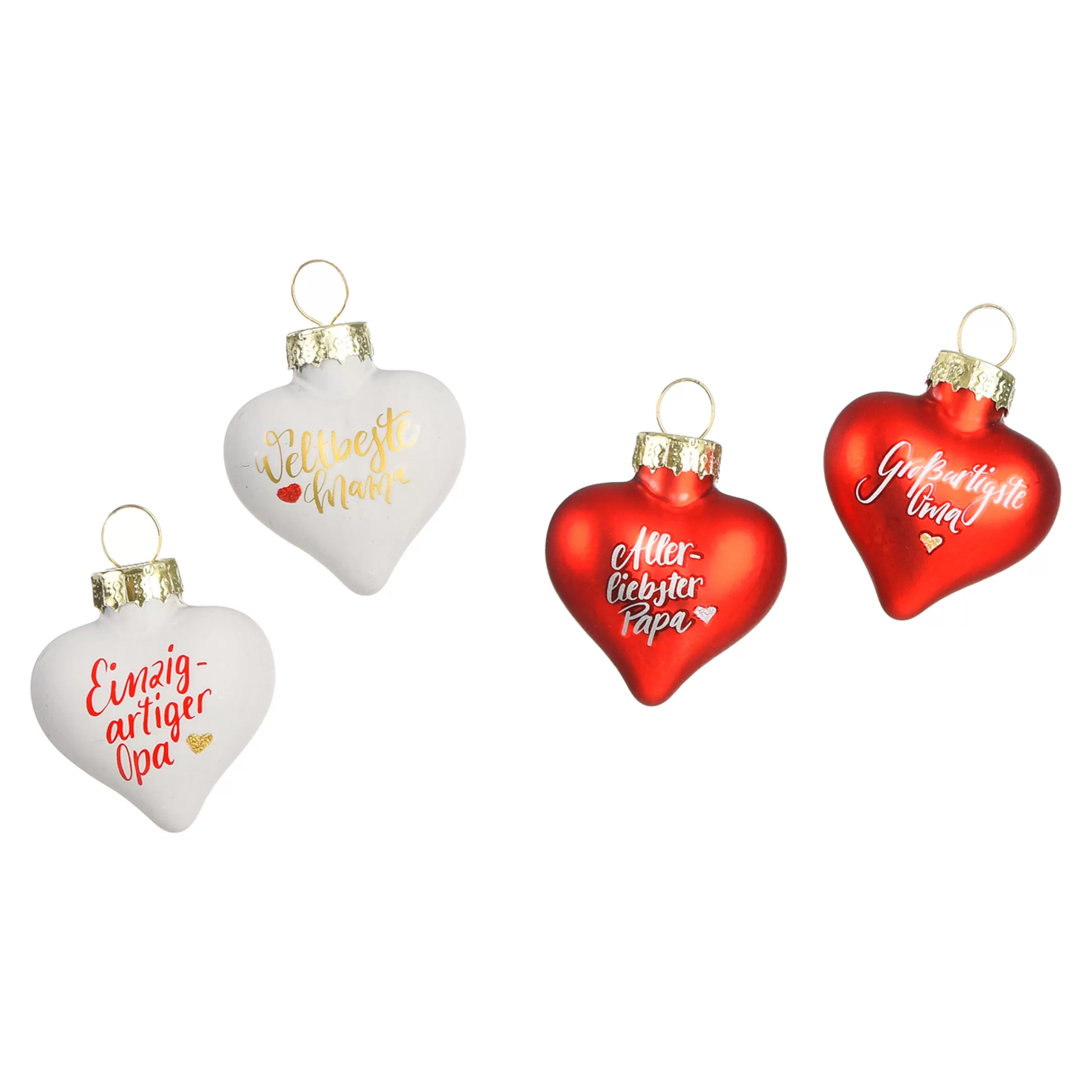 Depot Baumschmuck Heart Family Glas Ca.4Cm