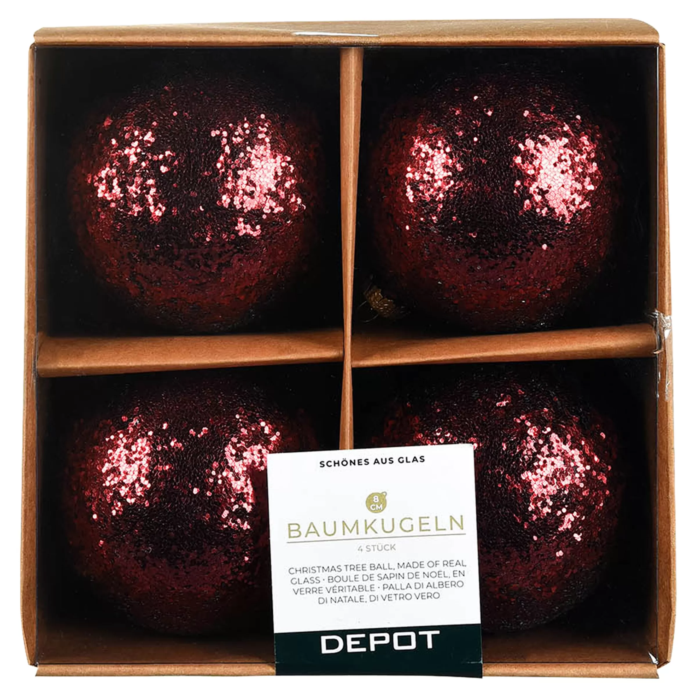 Depot Boule De Noël En Verre Glimmer