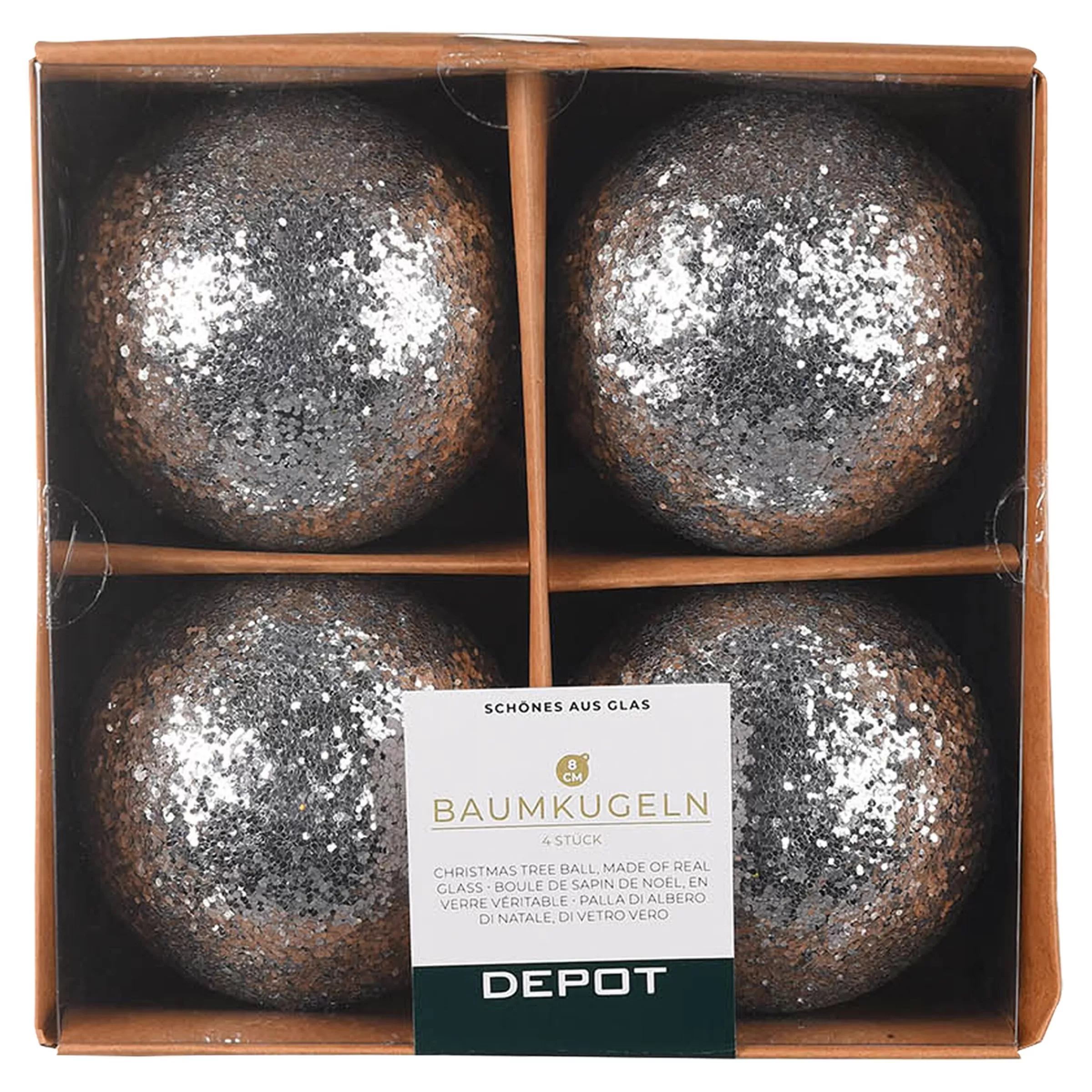 Depot Boule De Noël En Verre Glimmer