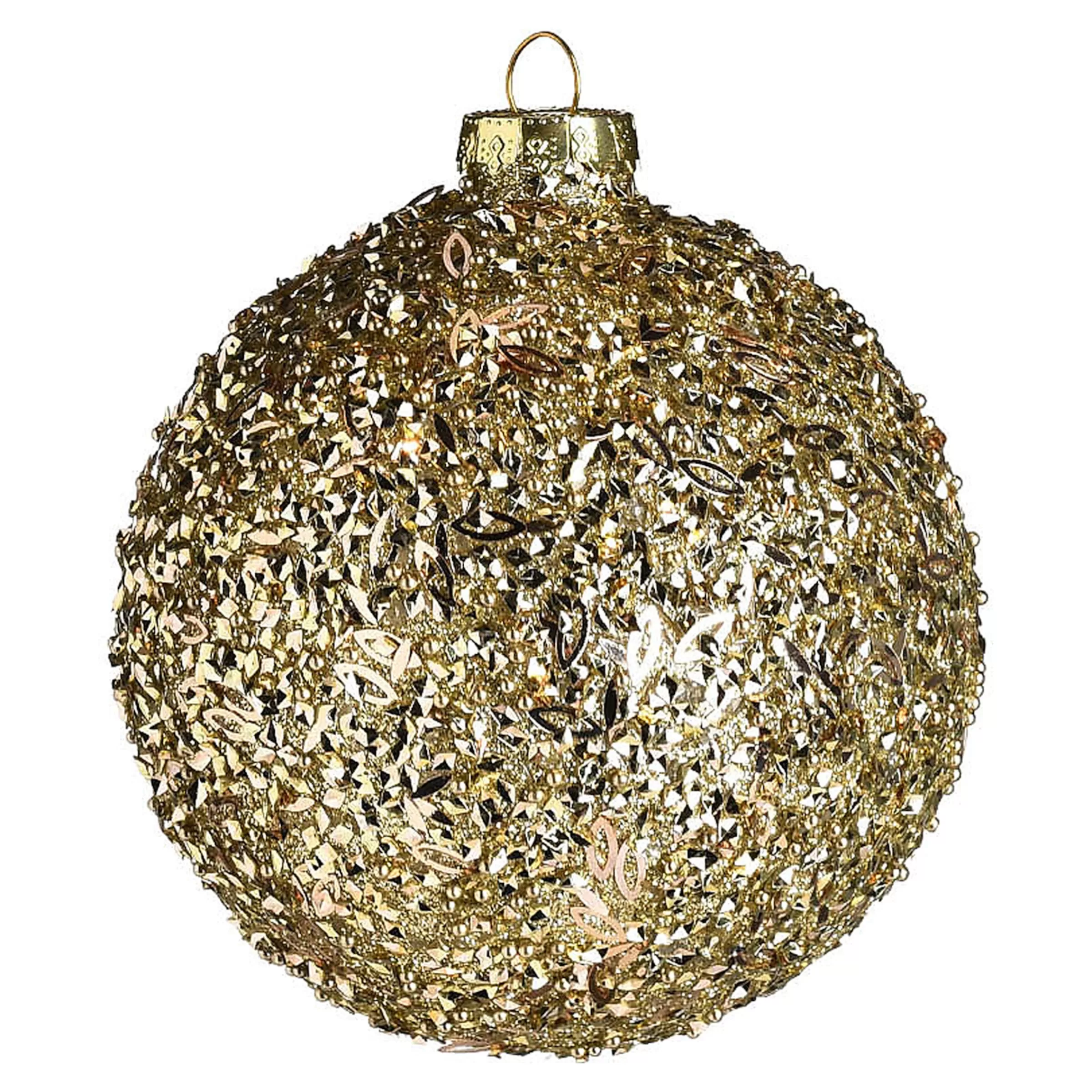 Depot Boule De Noël En Verre Granules A Paillettes