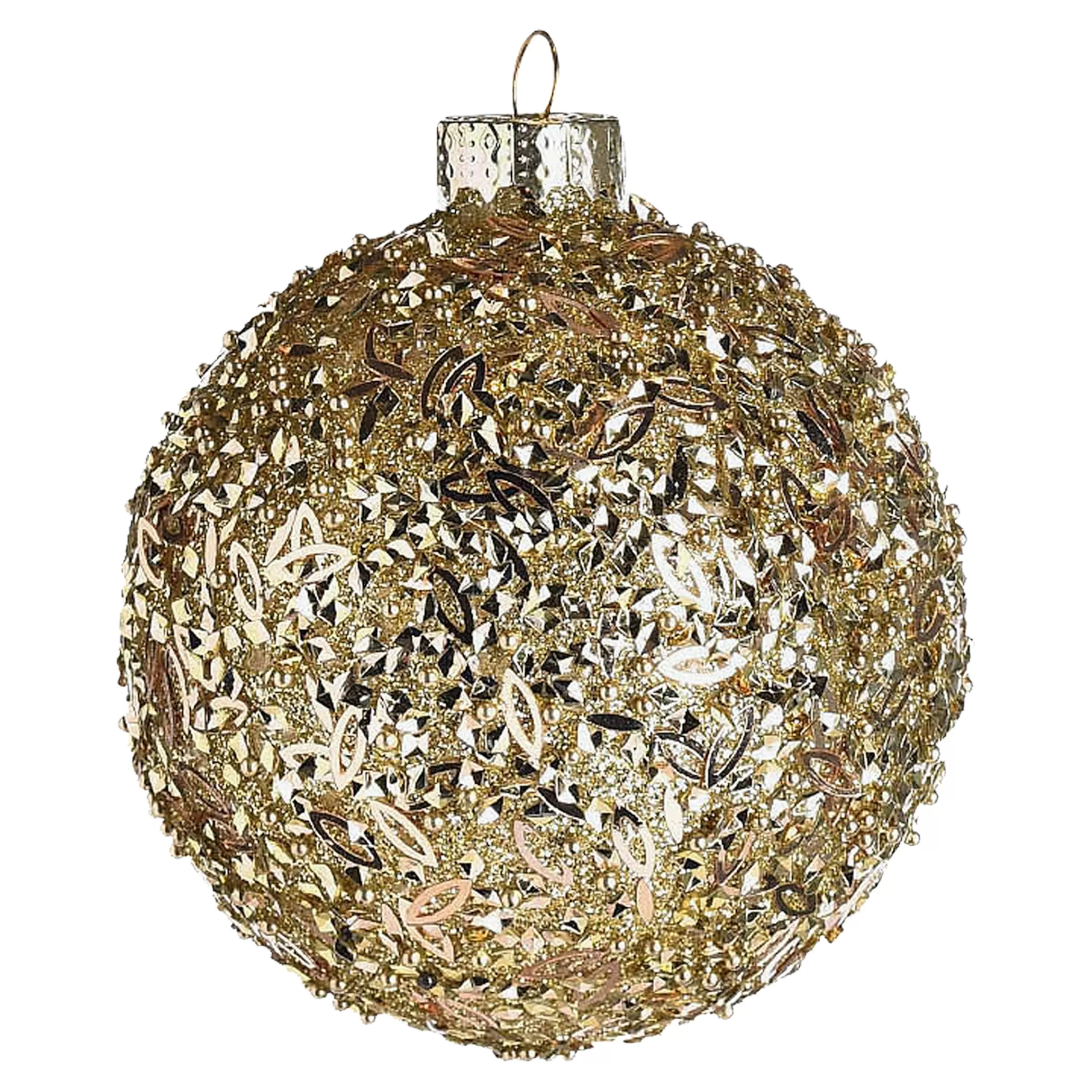 Depot Boule De Noël En Verre Granules A Paillettes