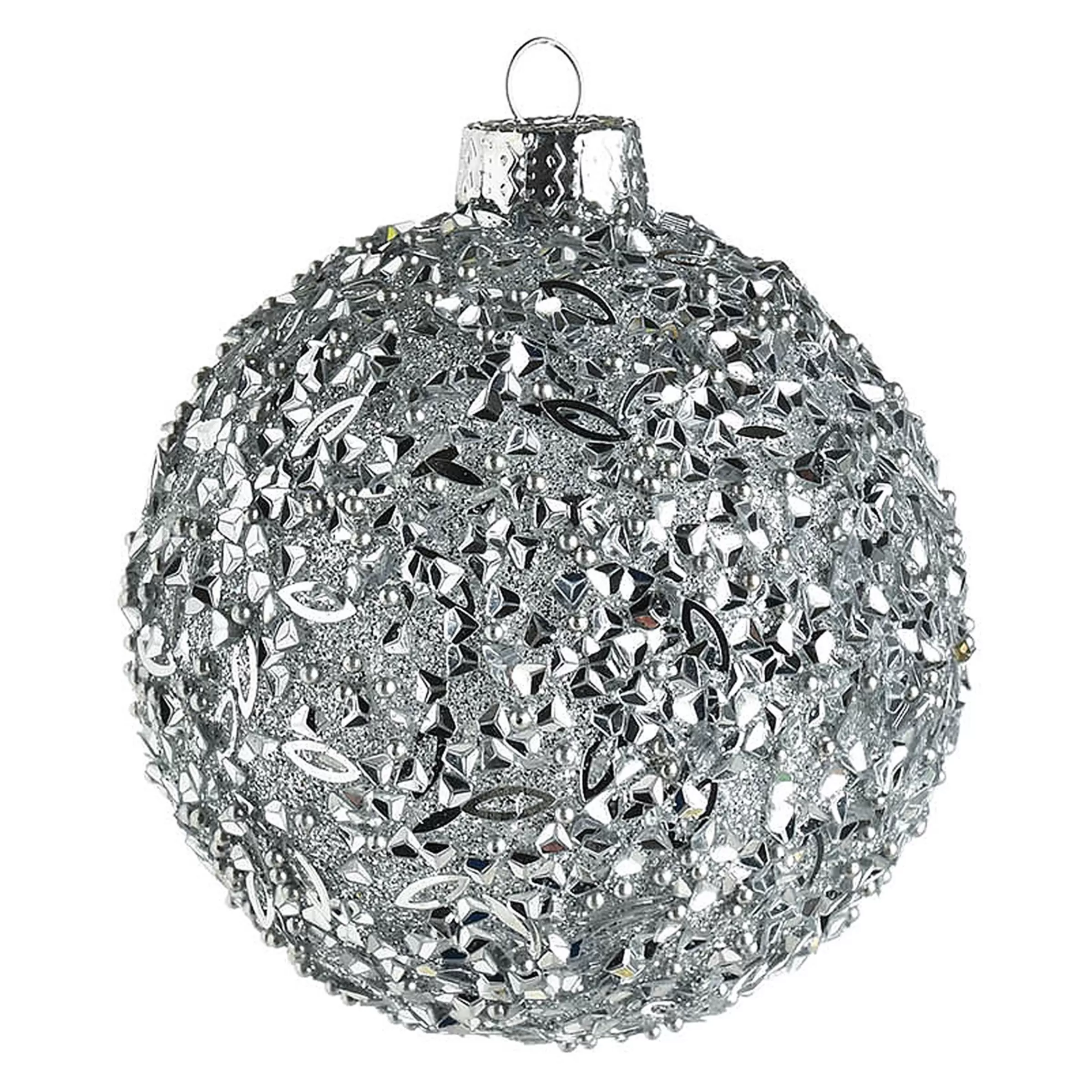 Depot Boule De Noël En Verre Granules A Paillettes