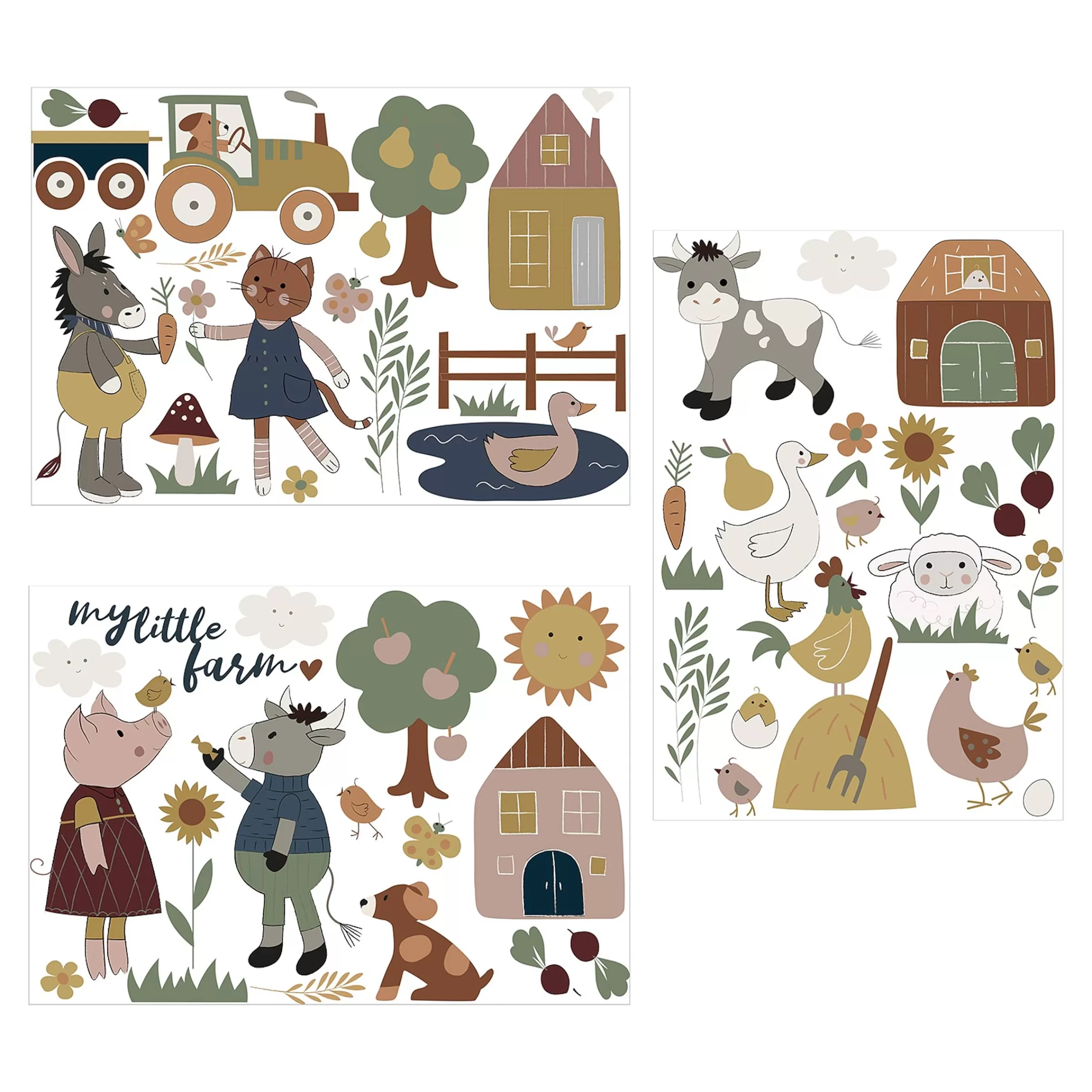 Depot Feuilles De Stickers Muraux Little Farm New