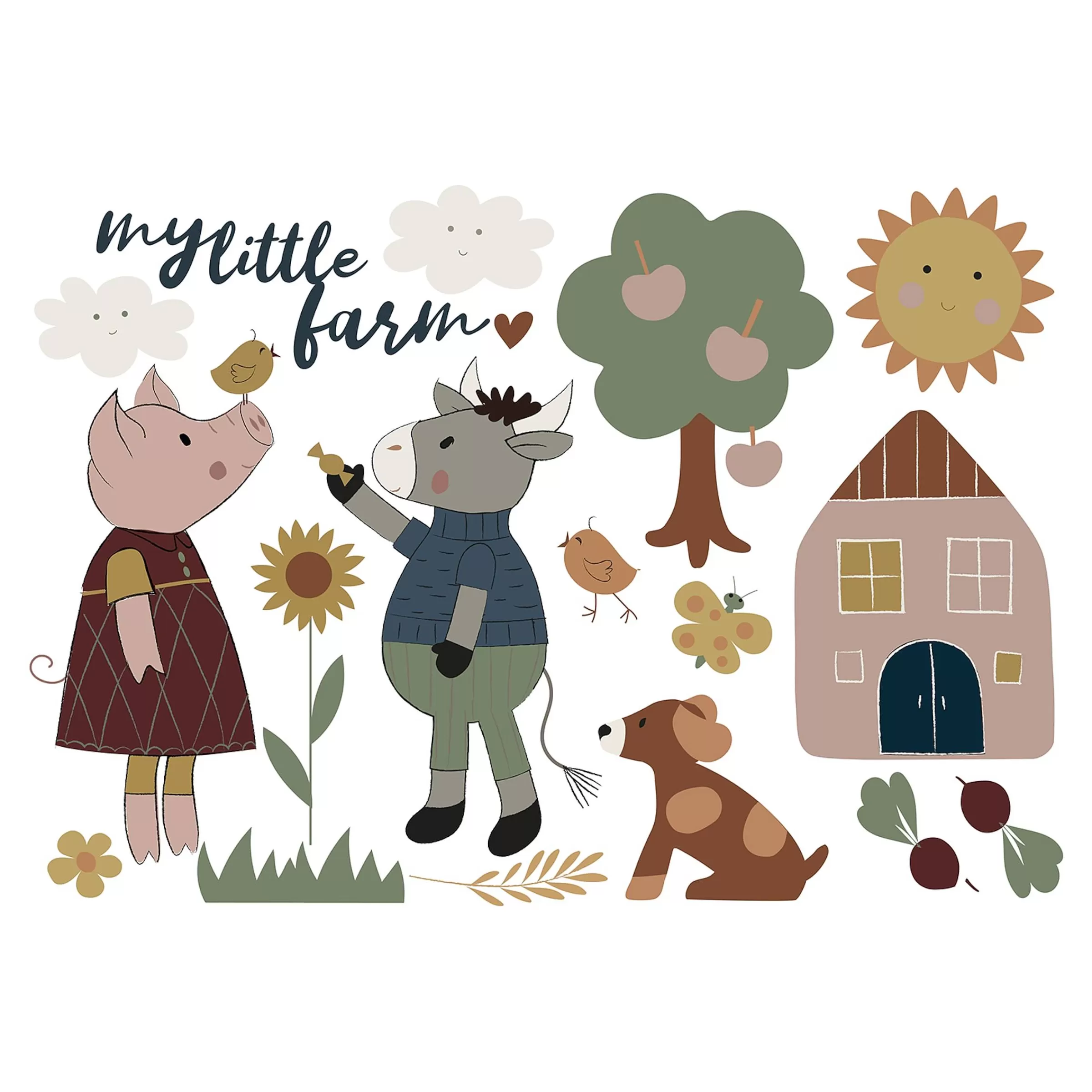 Depot Feuilles De Stickers Muraux Little Farm New