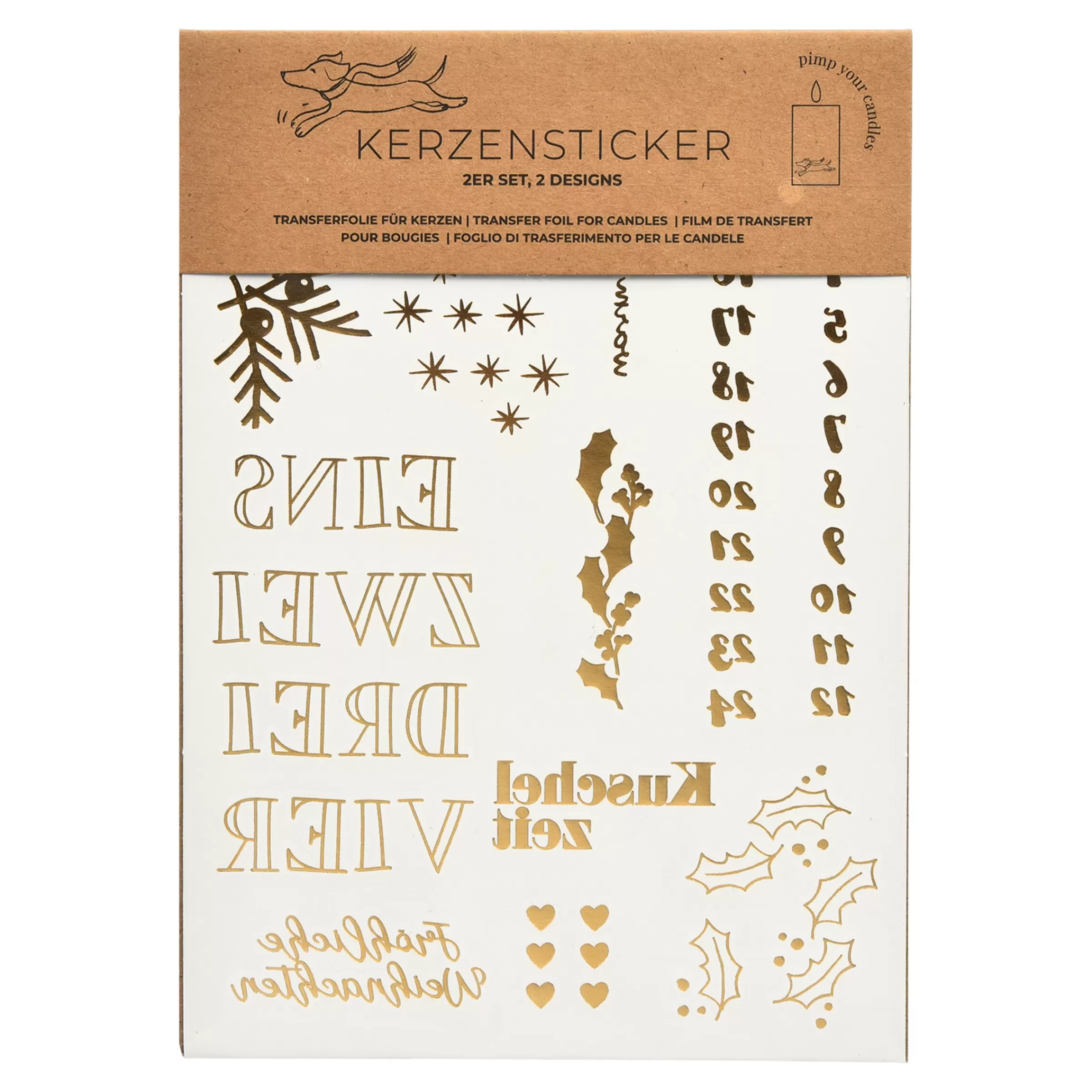 Depot Feuilles De Stickers Pour Bougies