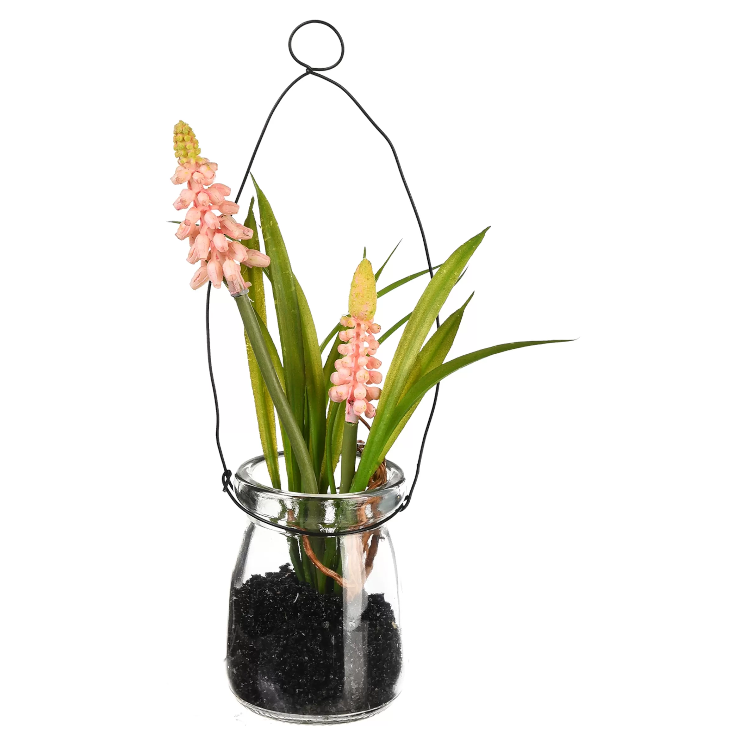 Depot Fleur Artificielle Jacinthe Dans Vase En Verre