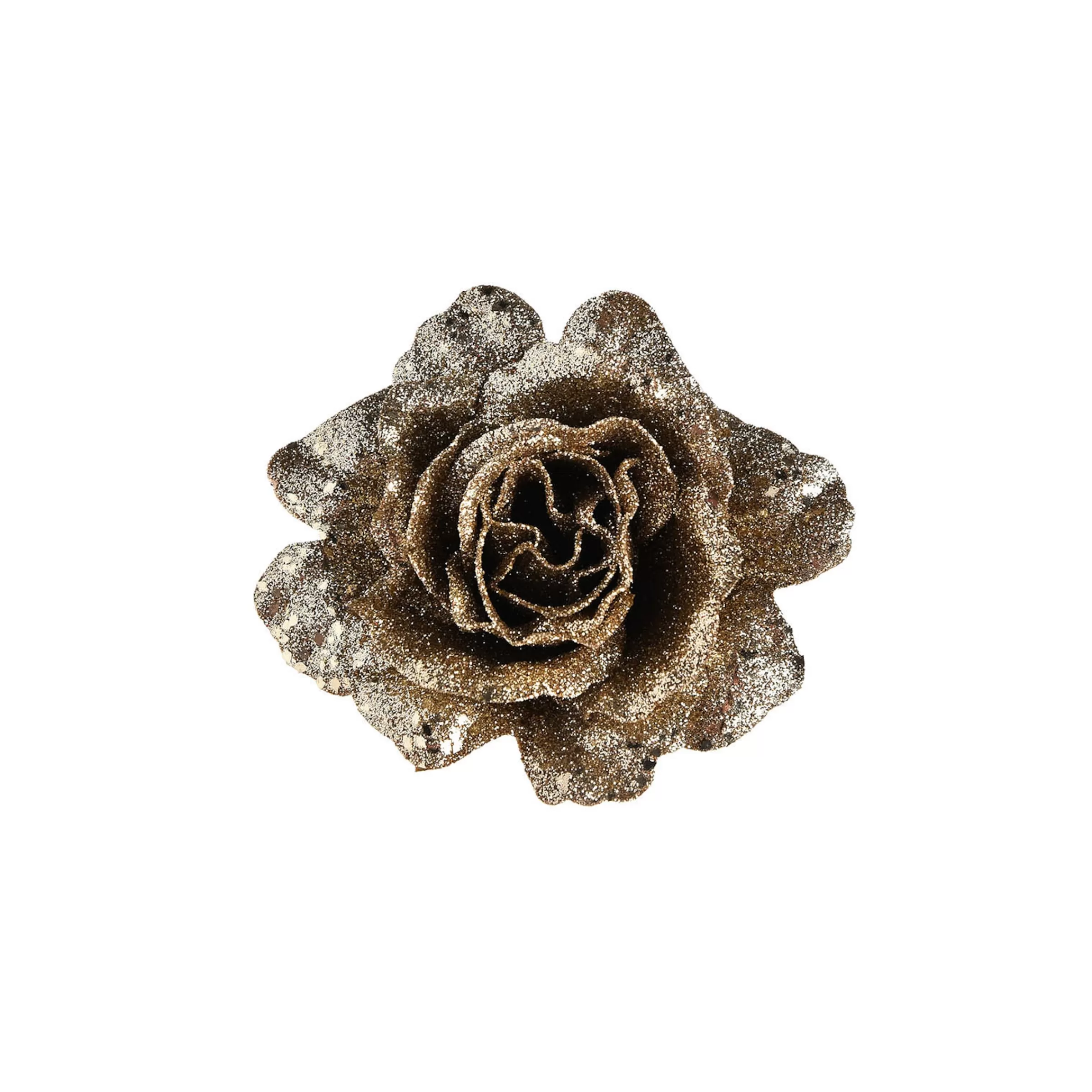 Depot Fleur Artificielle Scintillante Rose Sur Clip