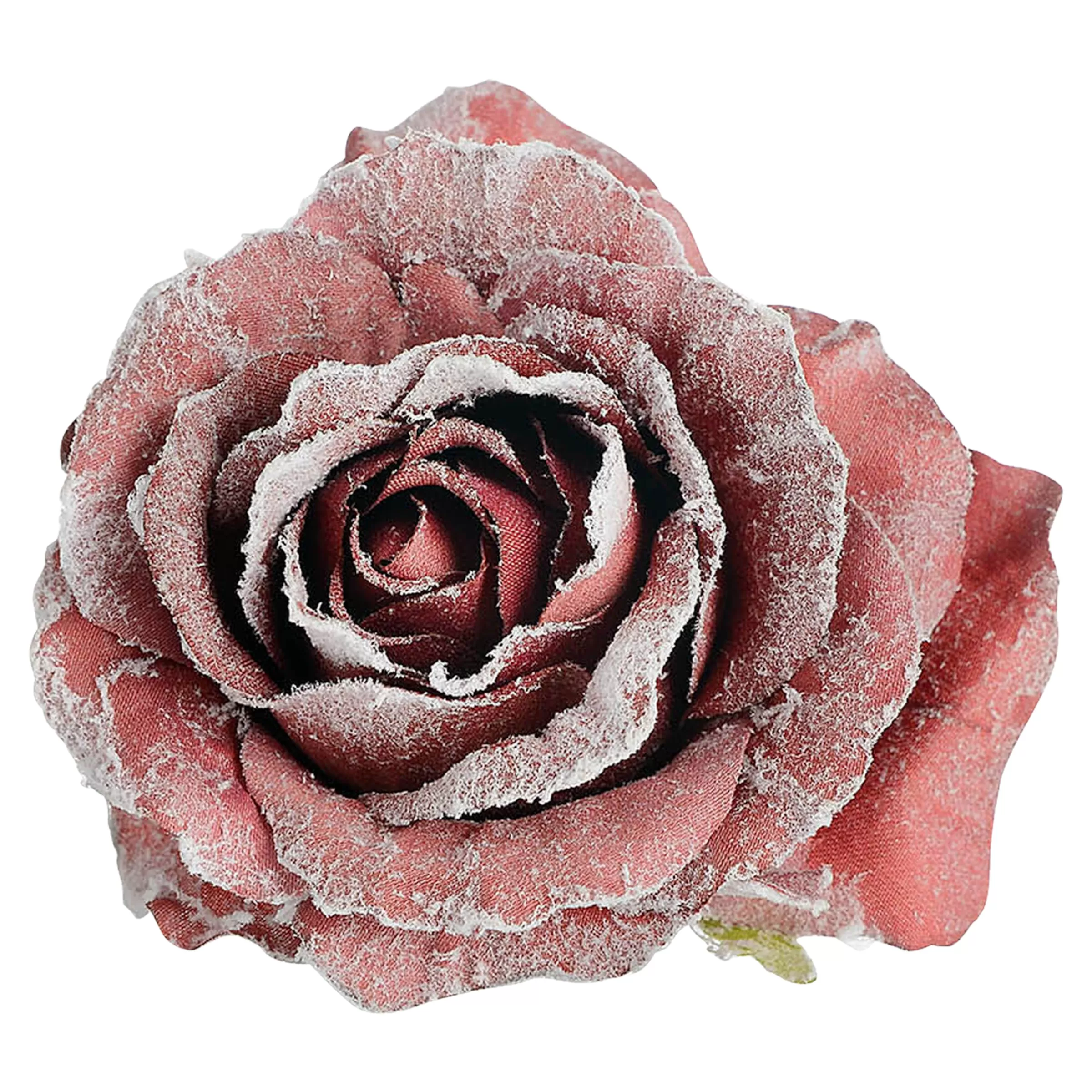 Depot Fleur Artificielle Scintillante Rose Sur Clip