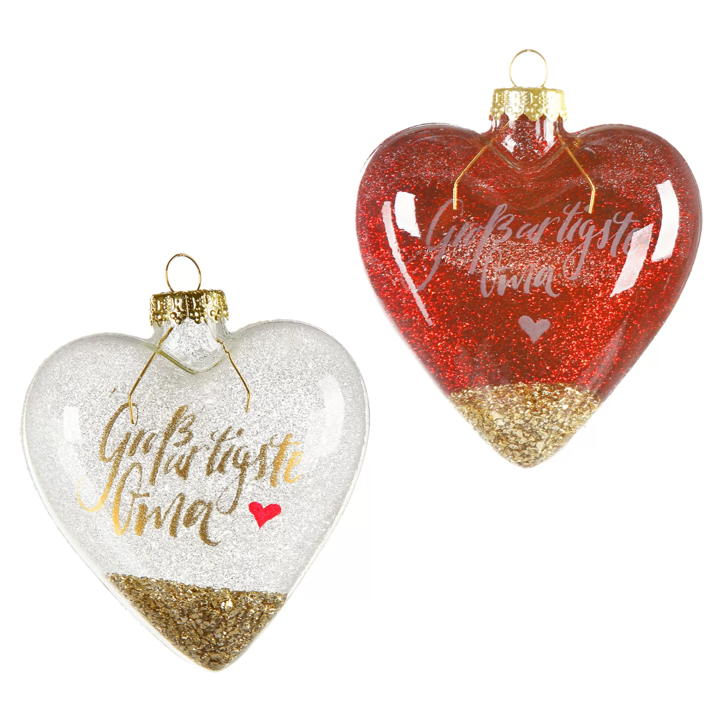 Depot Glas-Baumschmuck Heart Oma