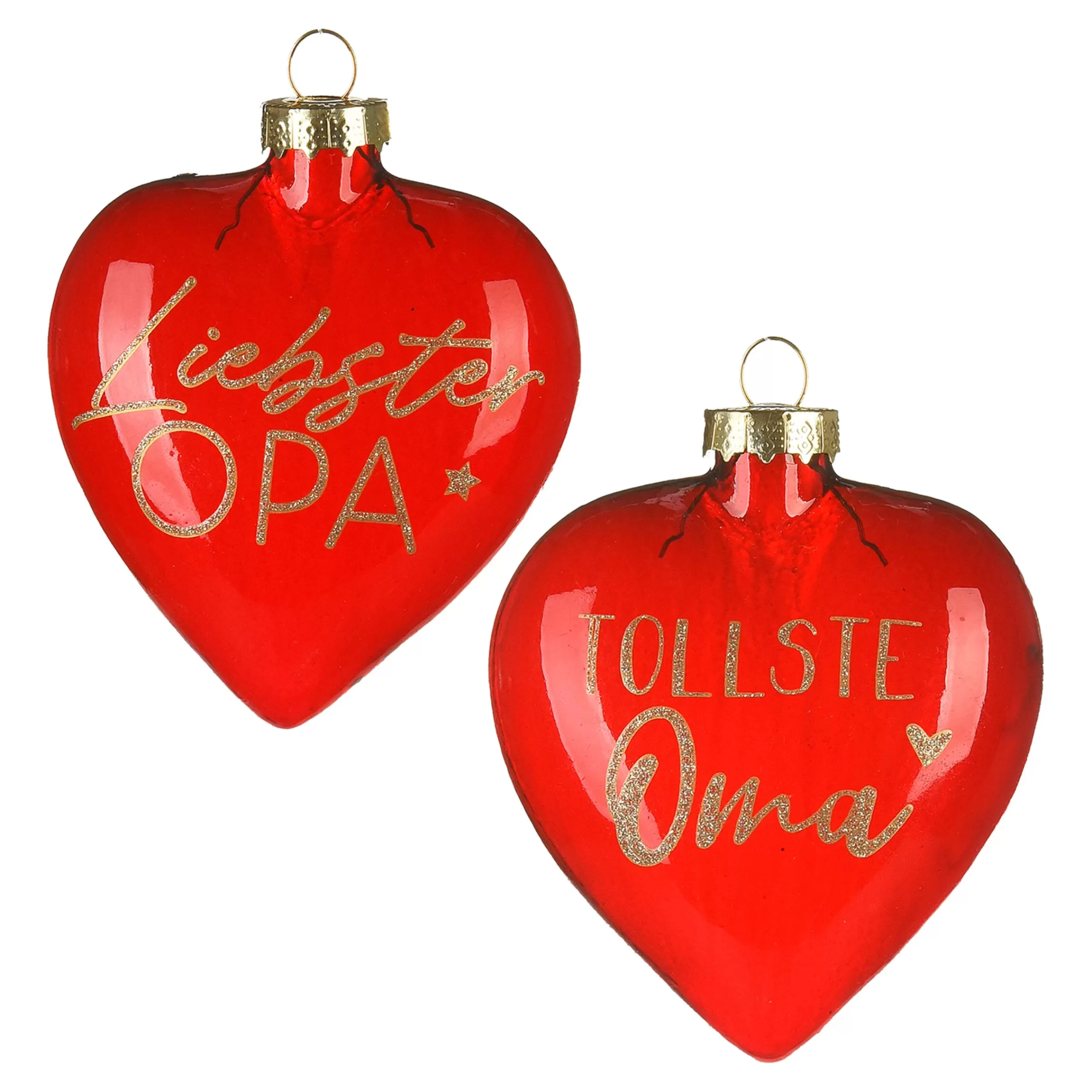 Depot Glas-Baumschmuck-Set Oma & Opa