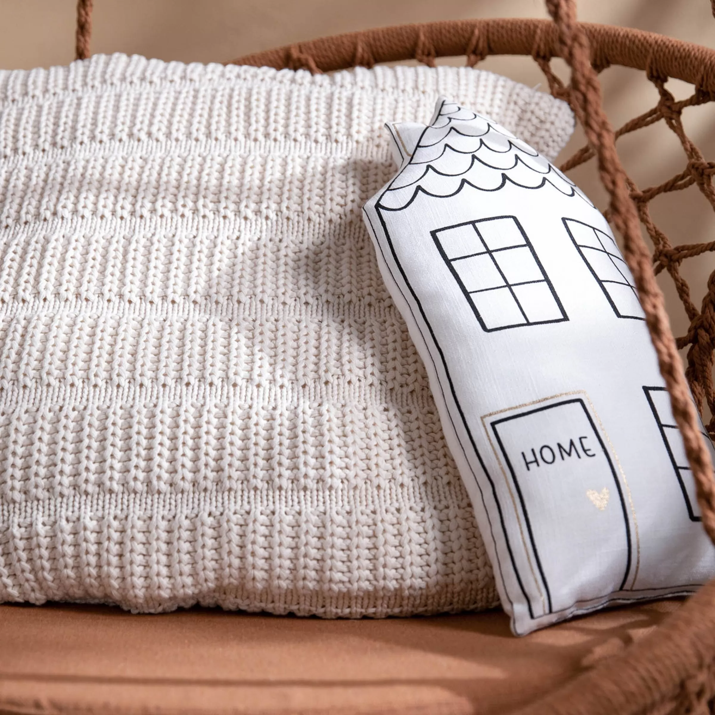 Depot Housse De Coussin En Tricot Stripe