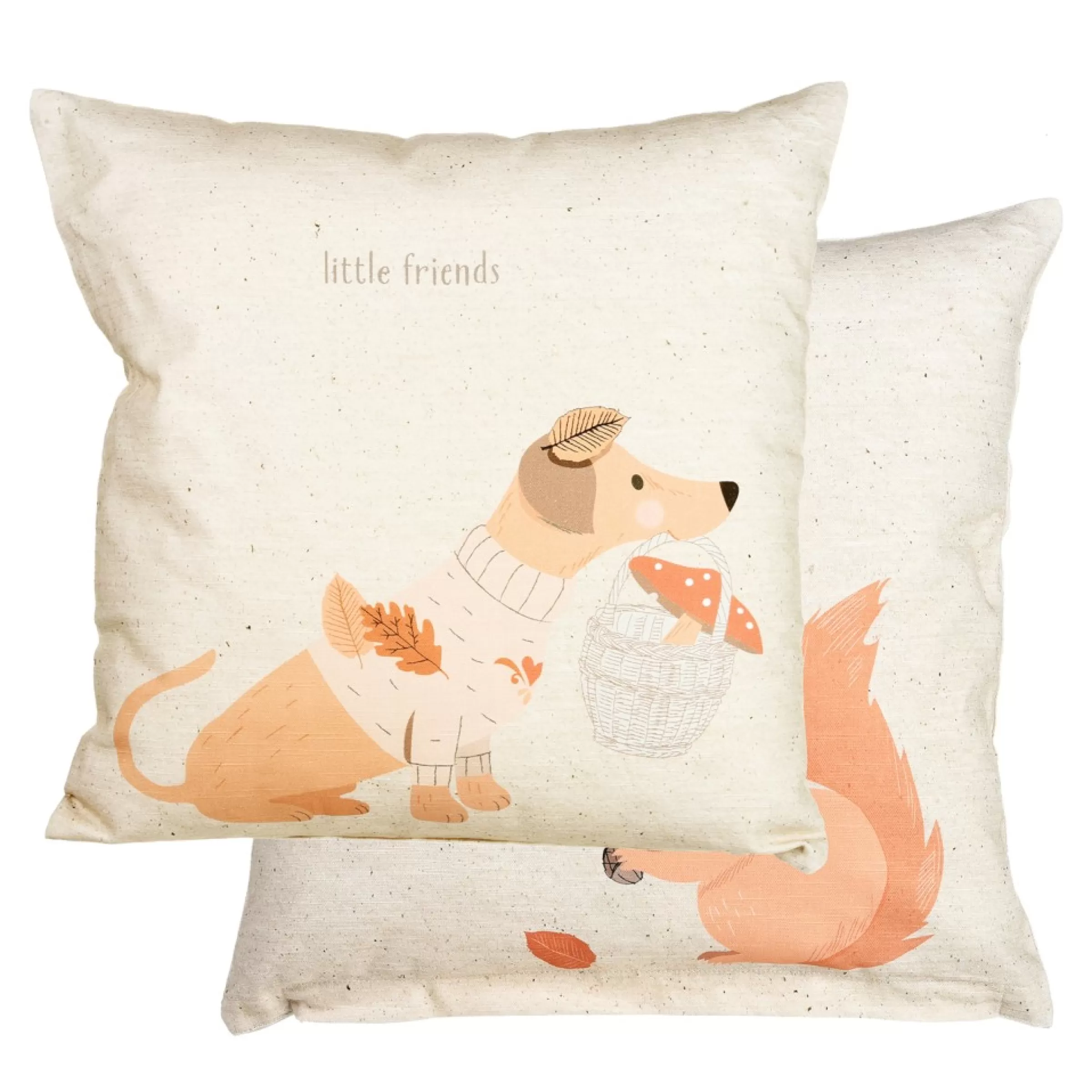 Depot Housse De Coussin Reversible Little Friends New