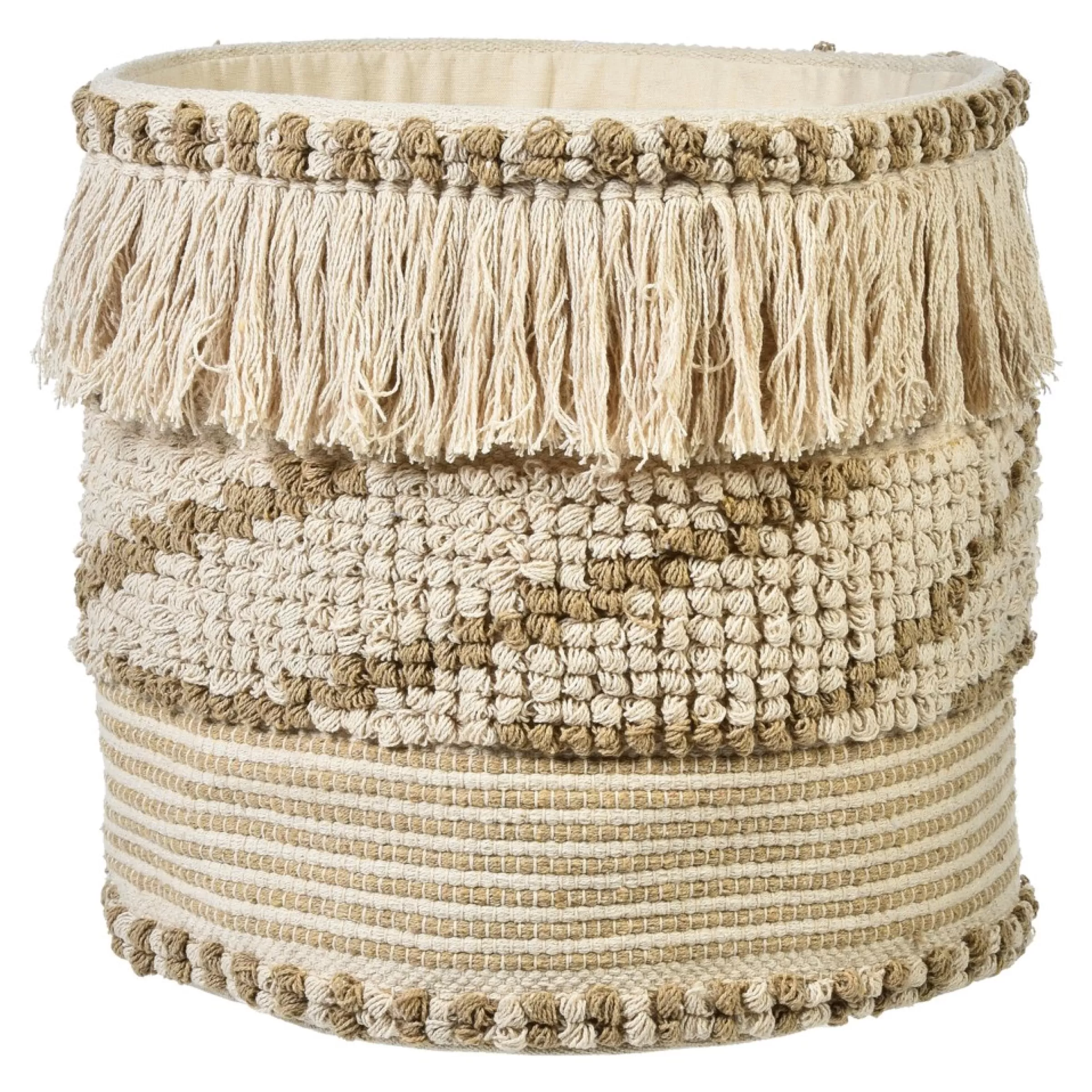 Depot Panier De Rangement Boho Fringes Store