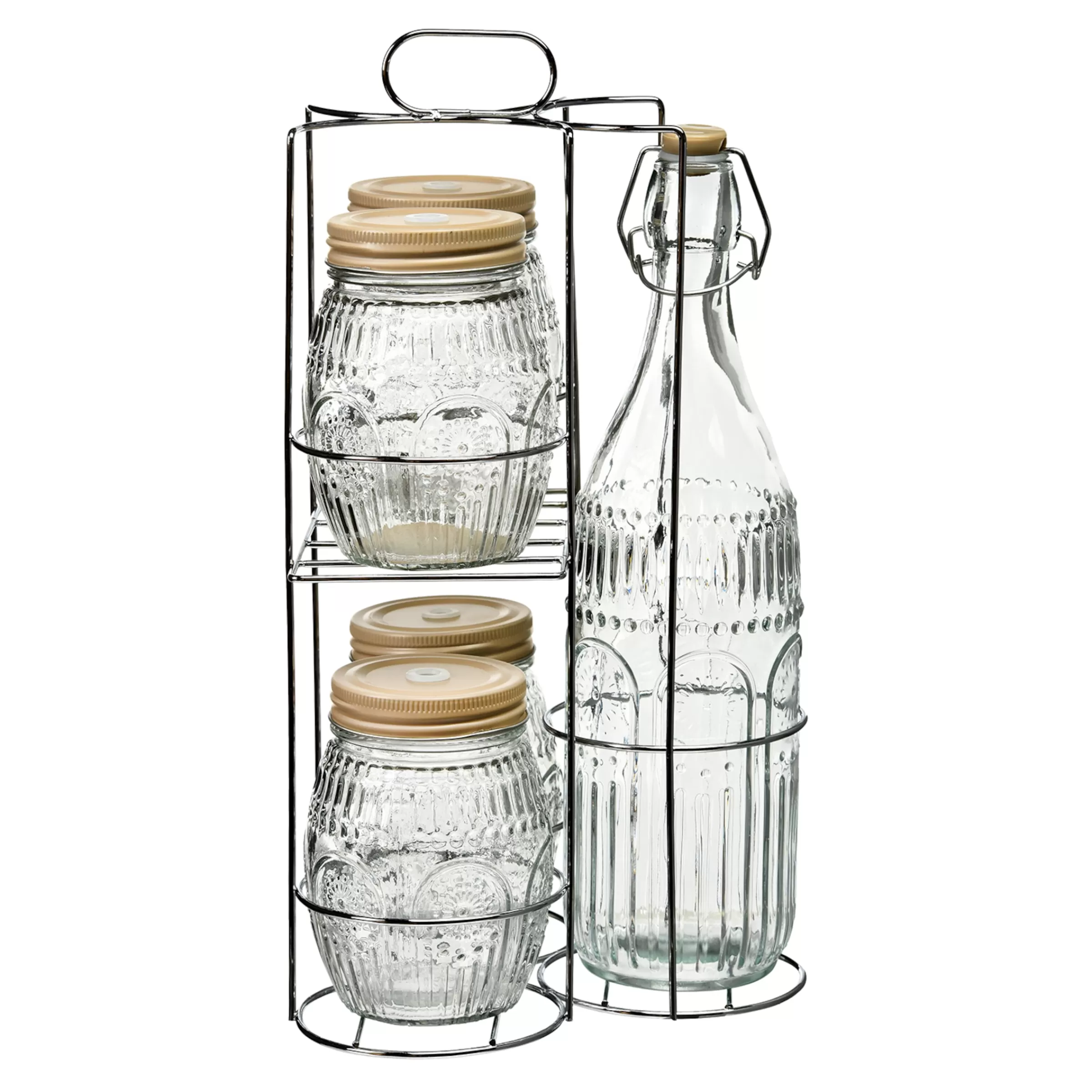 Depot Set Bouteille & Verre Romance Avec Support