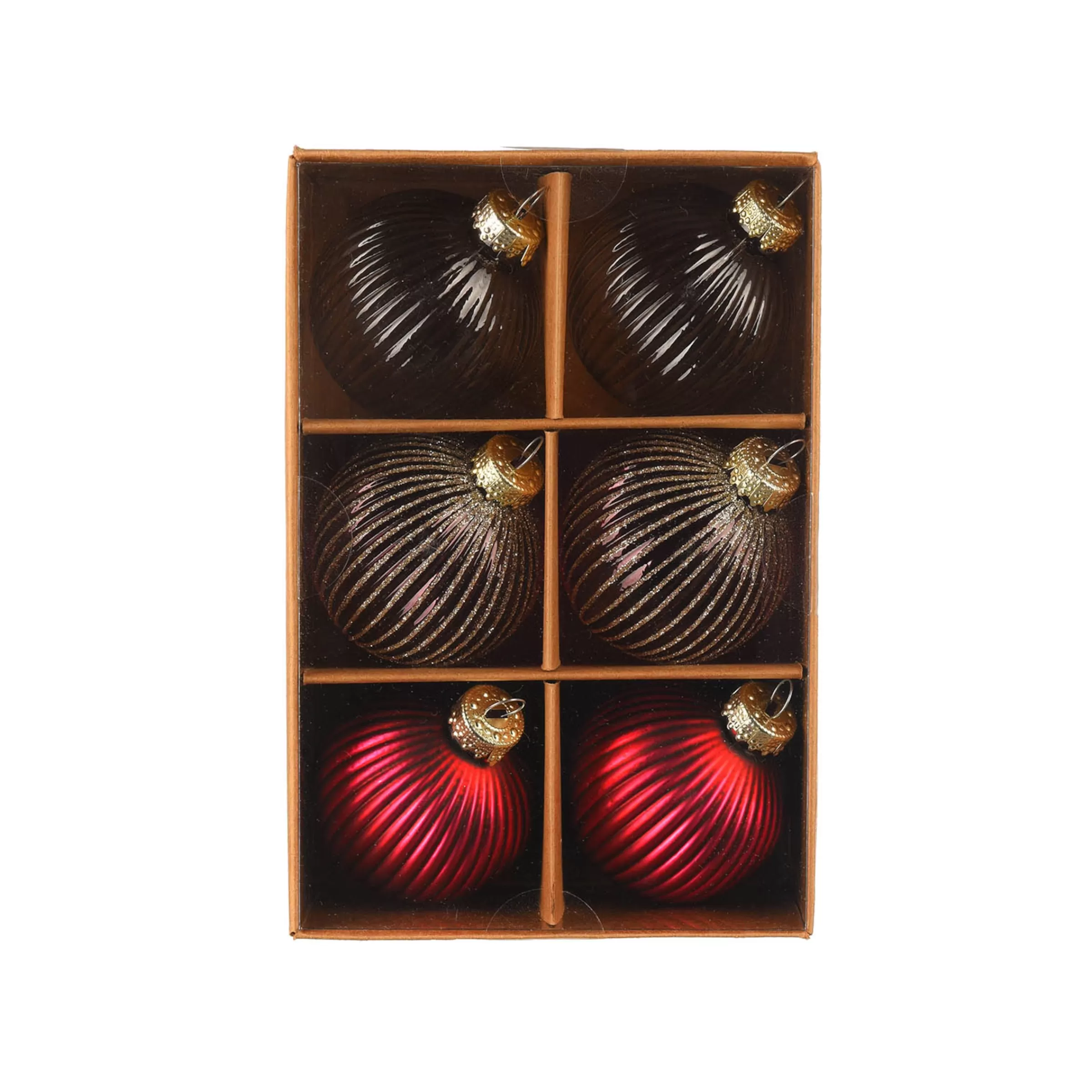 Depot Set De Boules De Noël En Verre Rainure