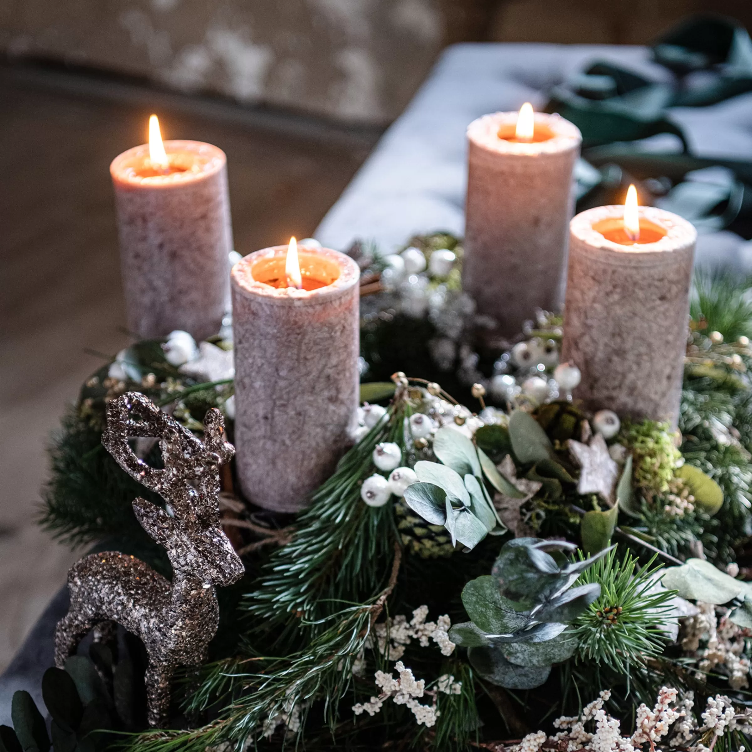 Depot Set De Couronne De L'Avent Décorative Classic Christmas