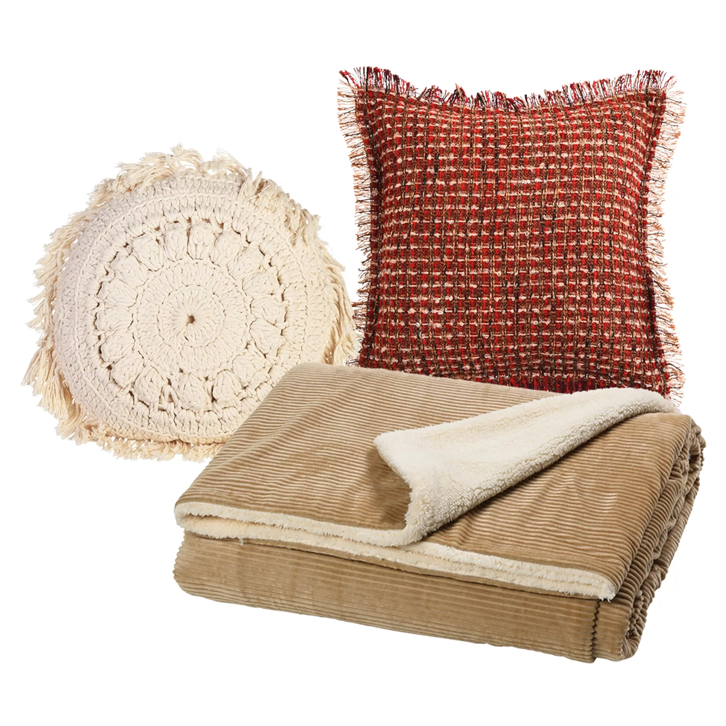 Depot Set De Coussins & Couverture Corduroy