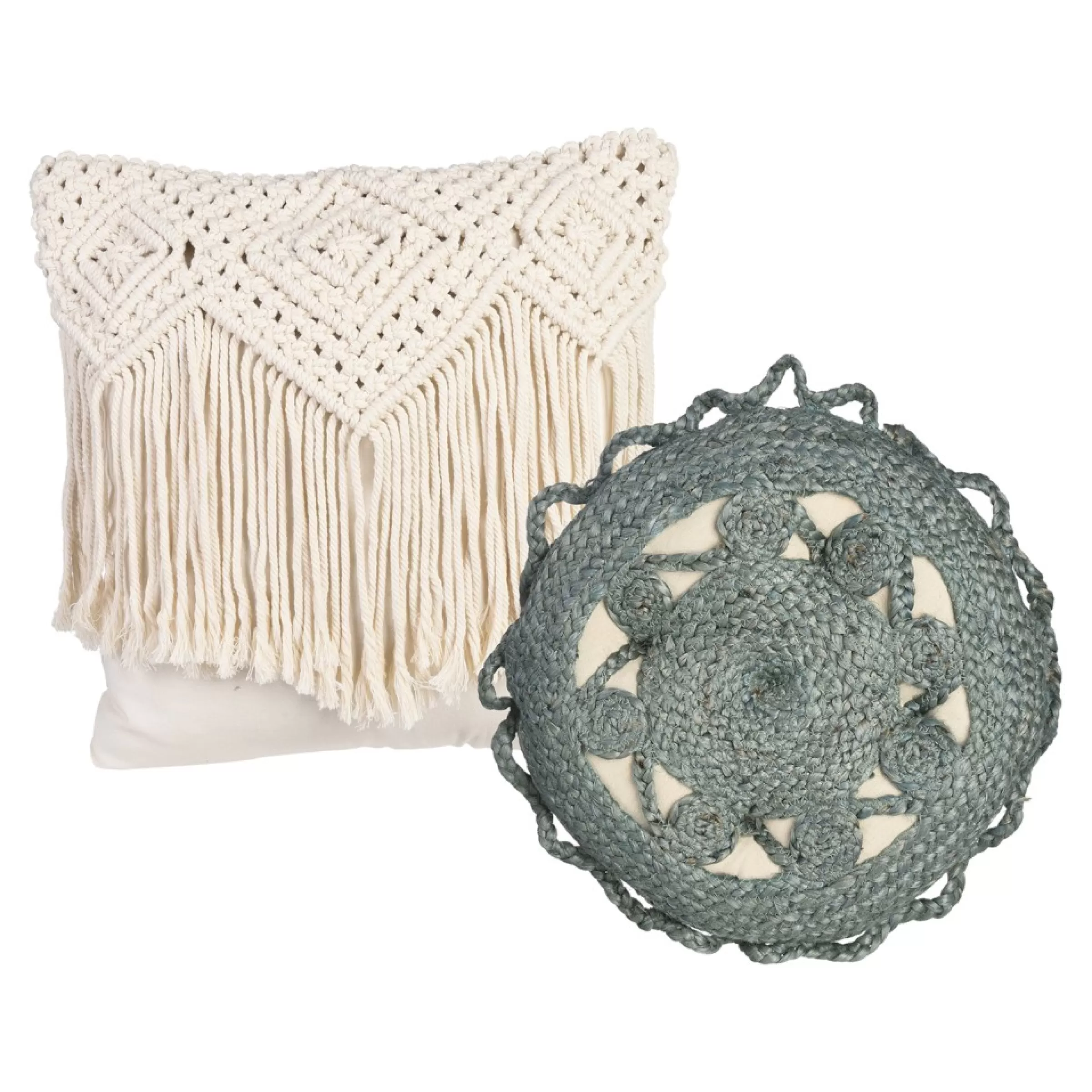 Depot Set De Coussins En Jute Et Macrame Best