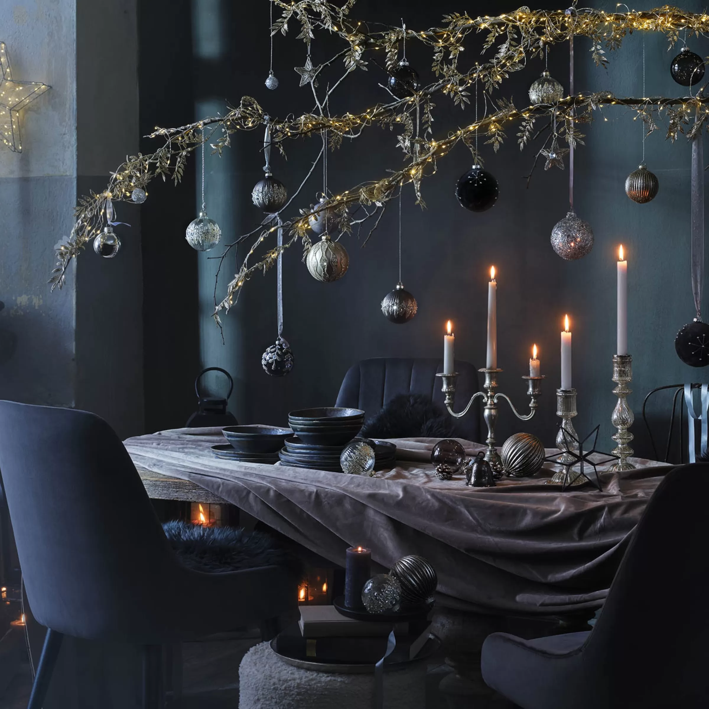 Depot Set De Décoration Porte-Bougies De Noël Glam