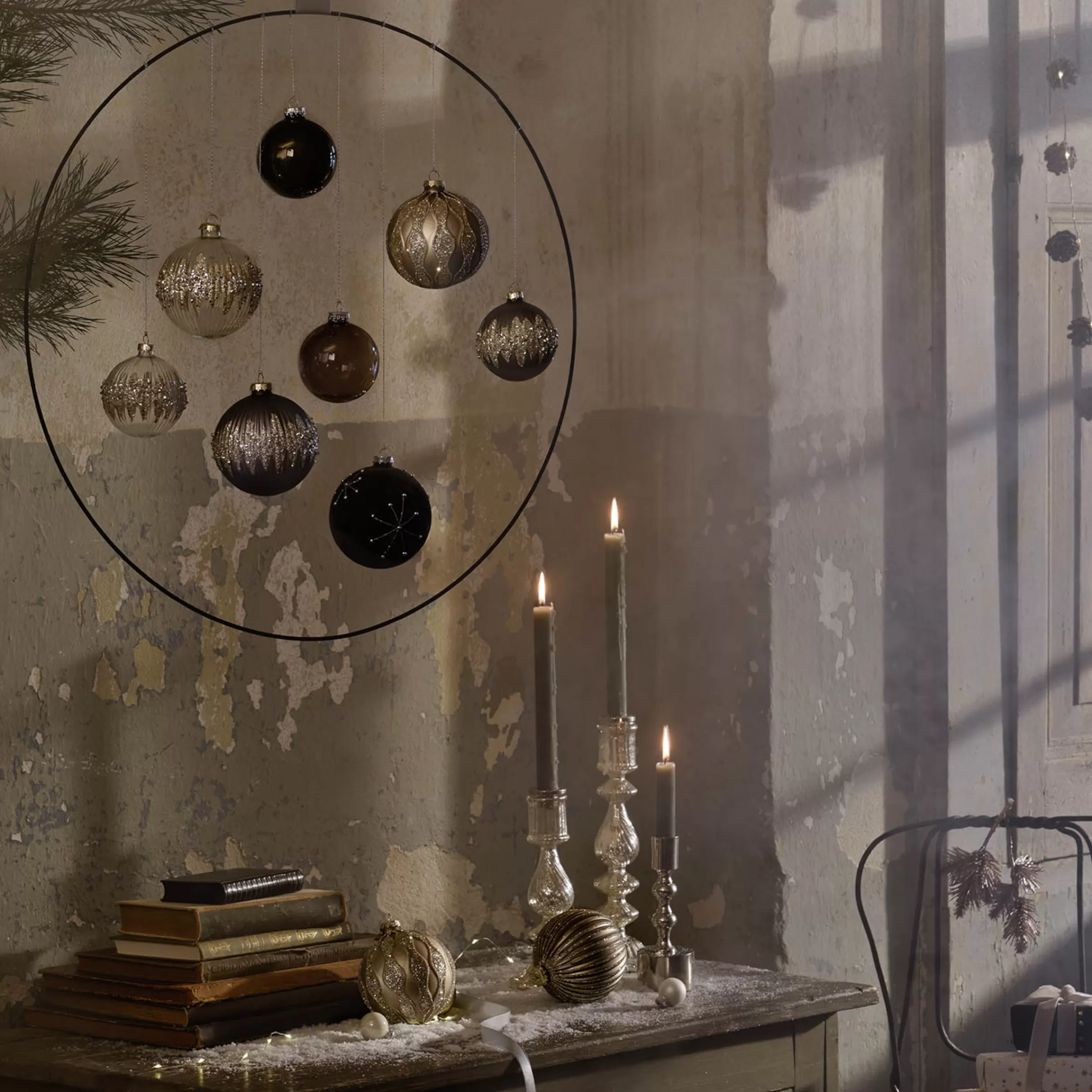 Depot Set De Décoration Porte-Bougies De Noël Glam