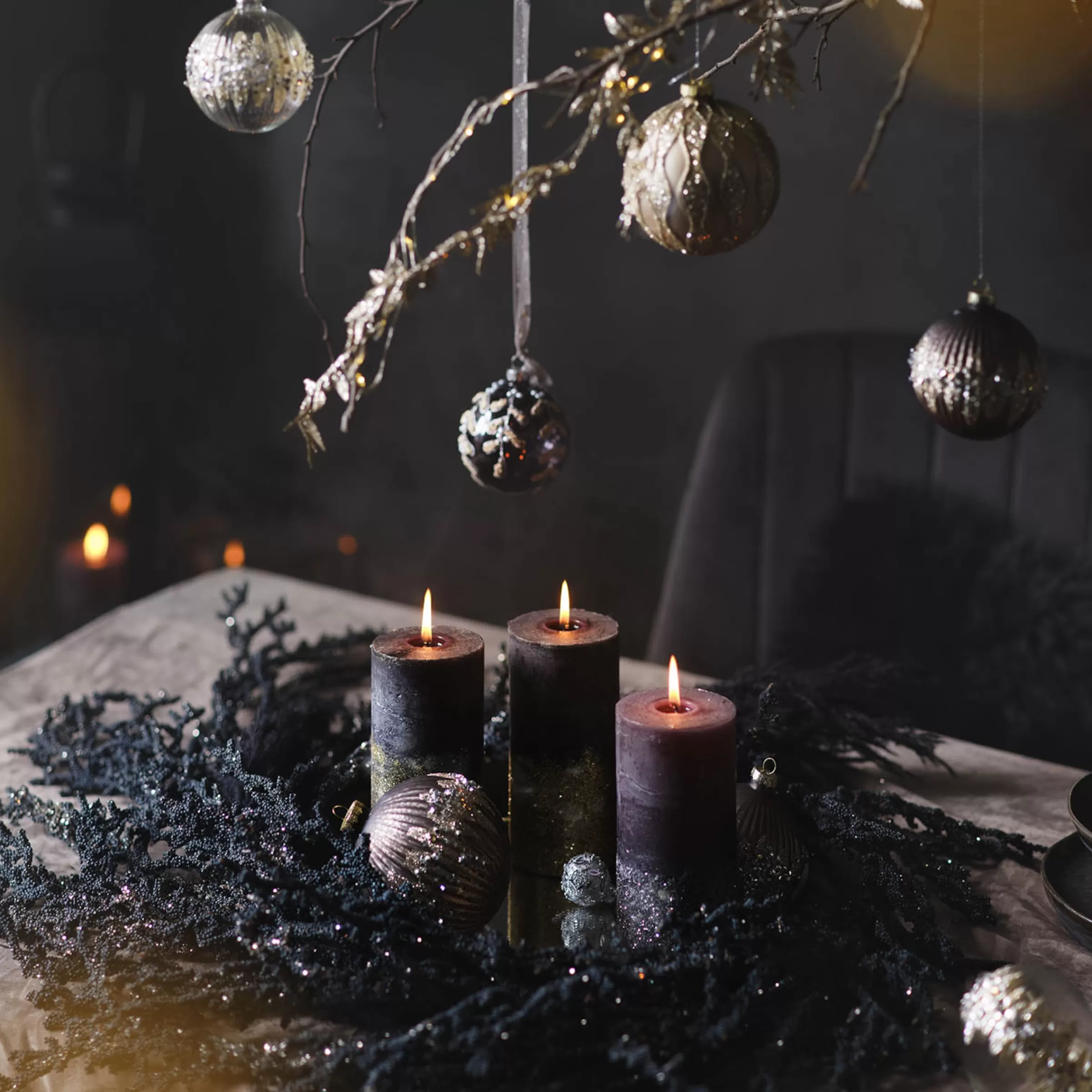 Depot Set De Décoration Porte-Bougies De Noël Glam