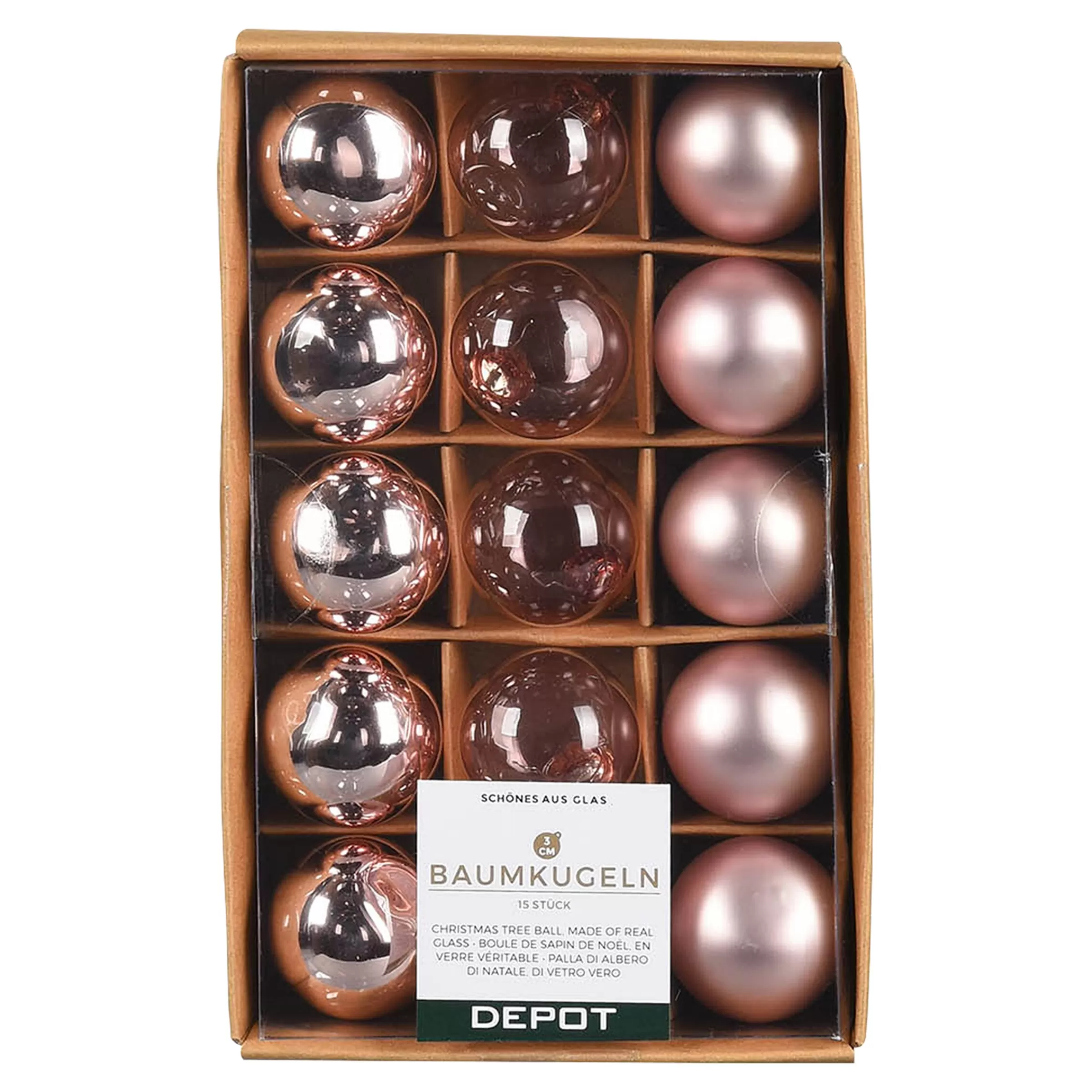 Depot Set De Mini-Boules De Noël En Verre