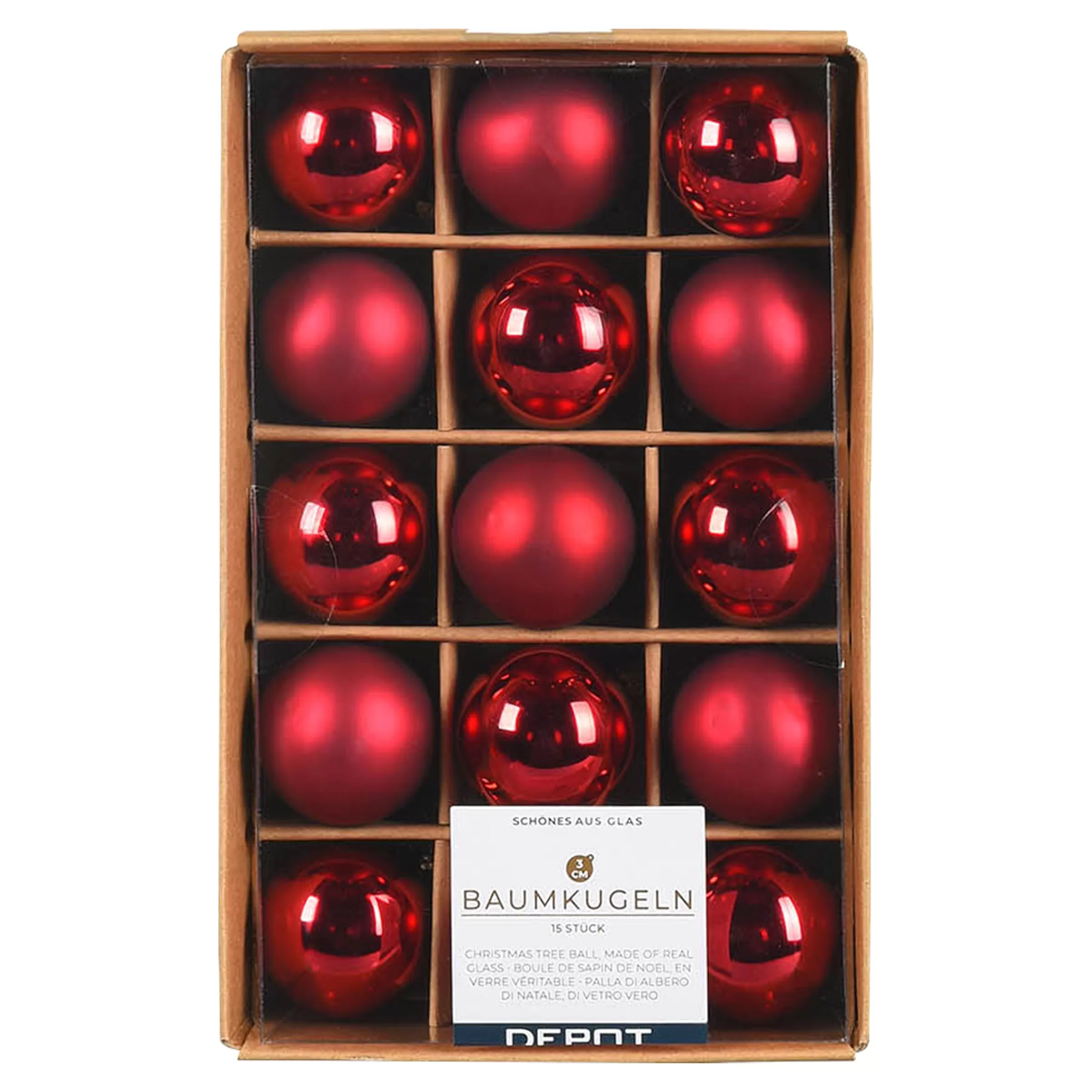 Depot Set De Mini-Boules De Noël En Verre