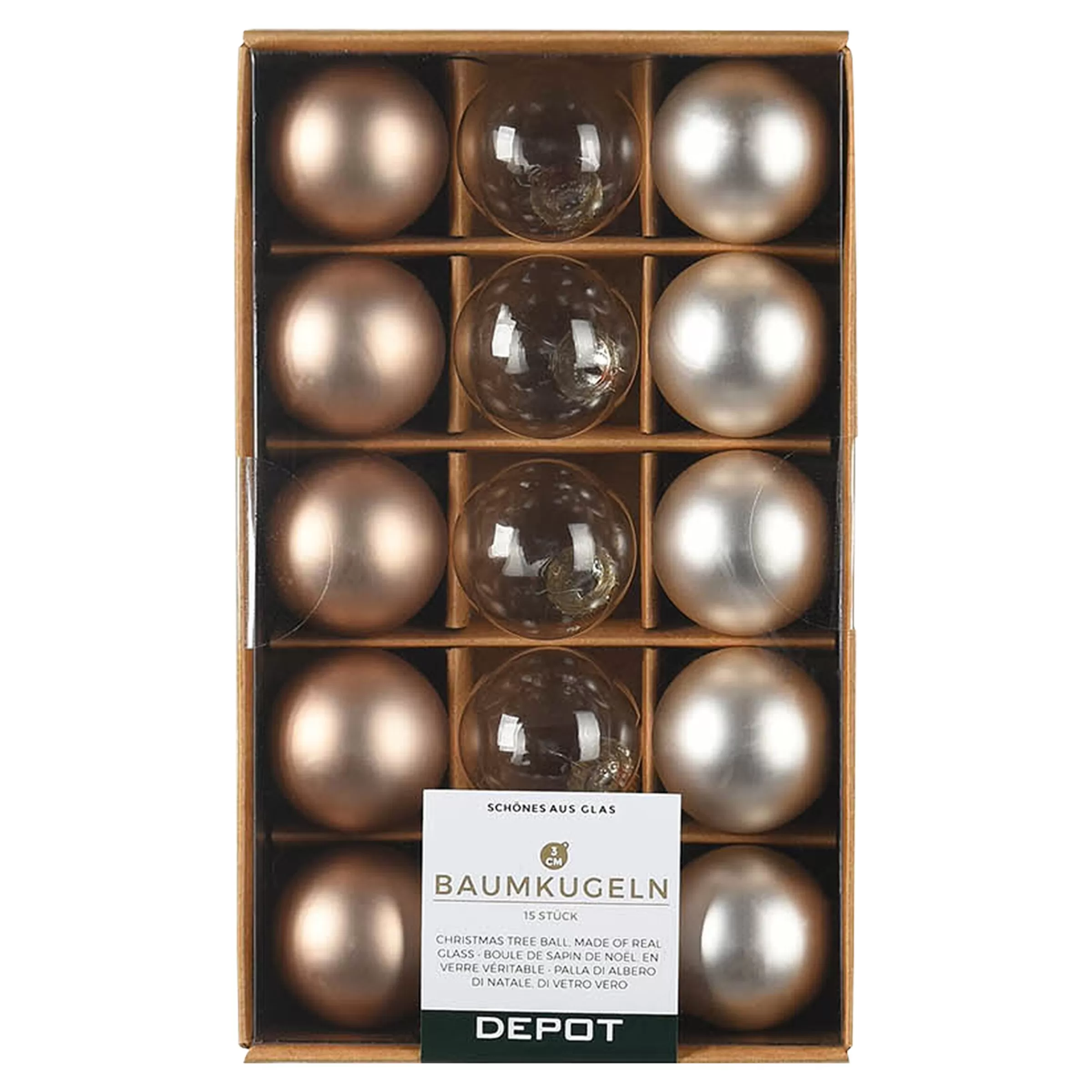 Depot Set De Mini-Boules De Noël En Verre